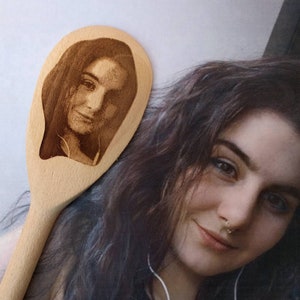 Your Best Friend's Face on wooden spoon, personalised, Bespoke Face spoon, housewarming, meme gift, chef, cook,  015-109