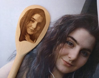 Your Best Friend's Face on wooden spoon, personalised, Bespoke Face spoon, housewarming, meme gift, chef, cook,  015-109