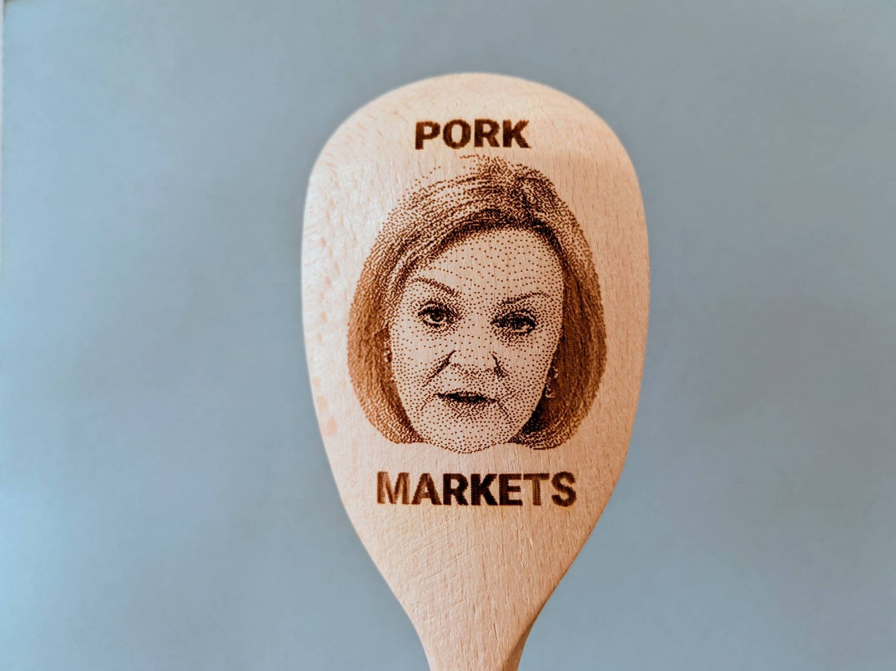Liz Truss Pork Markets Wooden Spoon Prank Gift British Prime Etsy UK