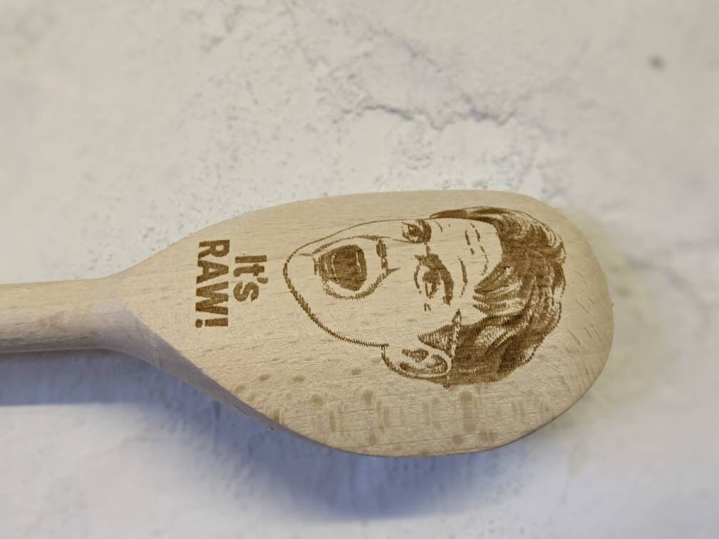Gordon Ramsay It's Raw Wooden Spoon Prank Gift the Etsy