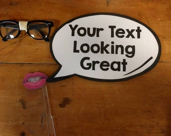 Custom Photo Booth Speech Bubble Prop 013-520 Party Wedding Engagement Wall Sign