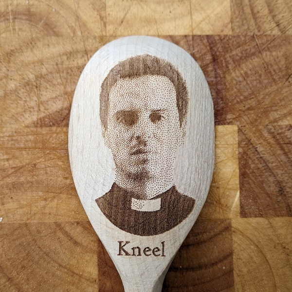 Hot Priest Fleabag, Catholic comedy, wooden spoon, merch, kneel housewarming, fan gift, scott actor, cook 015-417