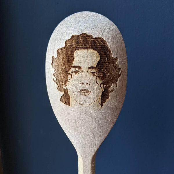 Timothée Chalamet wooden spoon, merch, tik tok, housewarming, meme gift, fan gift, actor, cook, Netflix  015-117