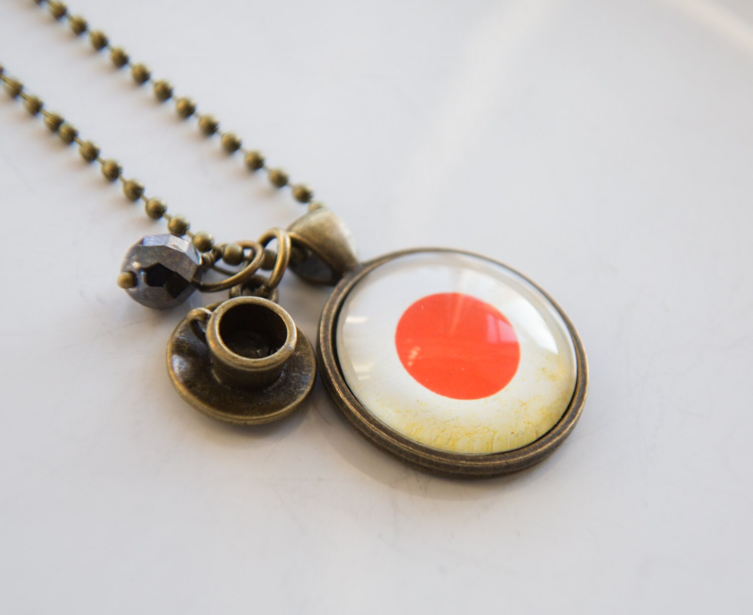 Flag Of Japan Pendant Necklace Adoption Jewelry Patriotic Custom Travel Red Dot Asia Japanese Asian - Custom Jewelry Pendant Necklace Flag Of Japan Pendant Necklace Adoption Jewelry Patriotic Custom Travel Red Dot Asia Japanese Asian - Custom Jewelry Pendant Necklace