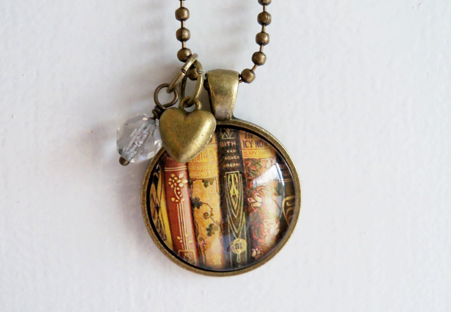 Book Necklace Book Jewelry Librarian Pendant Gift For Etsy