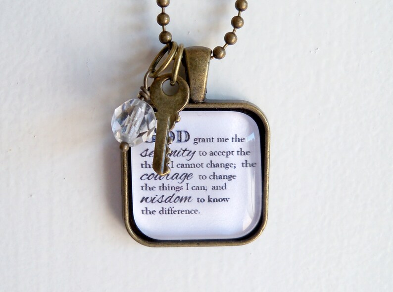 Serenity Prayer Necklace God Grant Me The Serenity Etsy