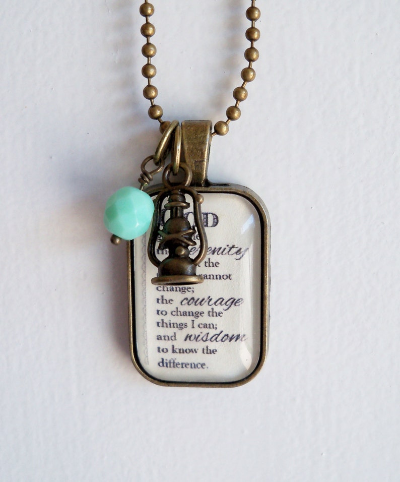 Serenity Prayer Necklace God Grant Me The Serenity Etsy