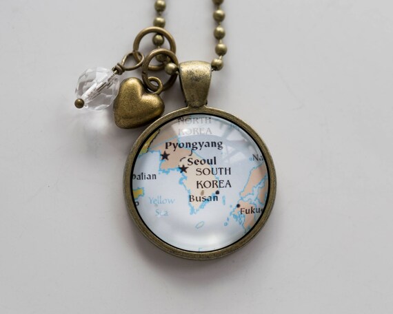 Map Of South Korea Pendant Necklace Custom Jewelry Travel Adoption Missions Asia - Custom Jewelry Pendant Necklace Map Of South Korea Pendant Necklace Custom Jewelry Travel Adoption Missions Asia - Custom Jewelry Pendant Necklace