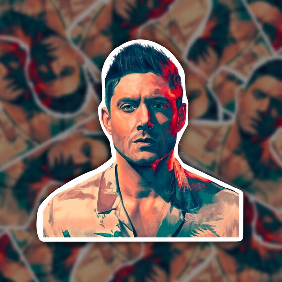 Dean Sticker Supernatural Dean Winchester Sticker Jensen Ackles Colorful | Etsy