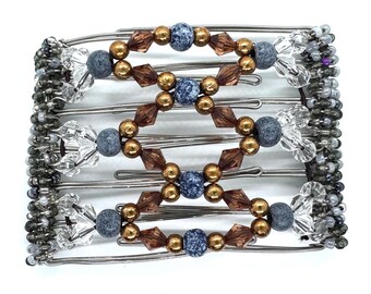 Butterfly Hair Clip 7 Prongs Stainless Steel Combs | One Year Guarantee