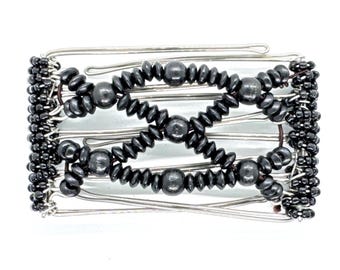 Butterfly Hair Clip available on our smallest 5 prongs stainless steel interlocking combs