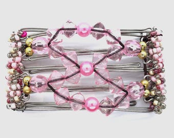 Sparkly Butterfly Hair Clip available on our smallest 5 prongs stainless steel interlocking combs