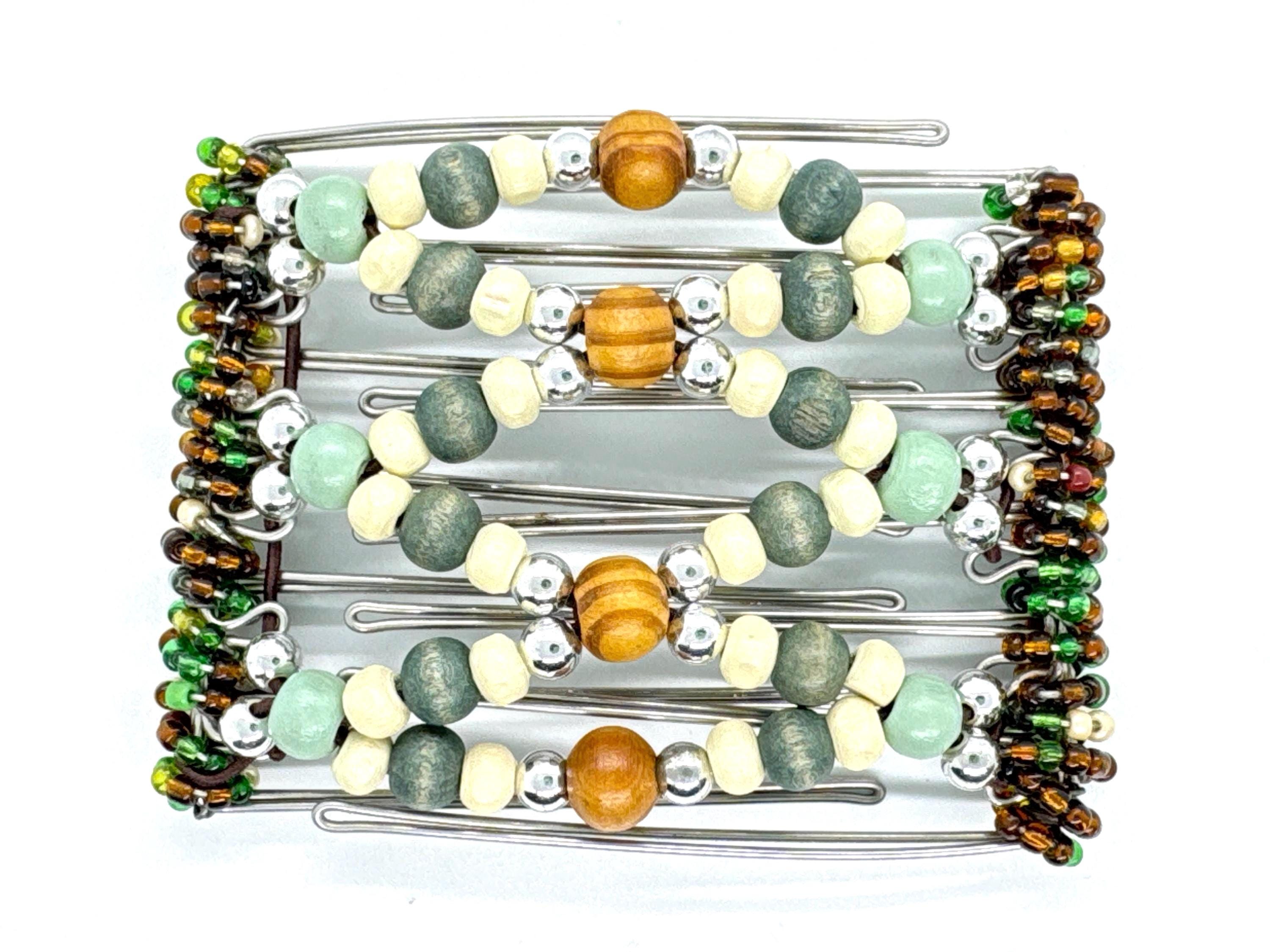Pearl and Coral Bead Women\'s Hair Clip - White and Red Amazon.com : White Pearl Hair Clips and Barrettes Set  main image 2