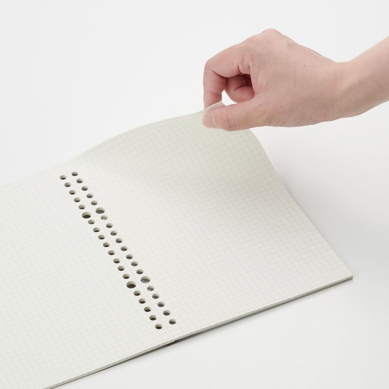 muji grid filler paper loose leaf notepad b5 a4 a5 etsy