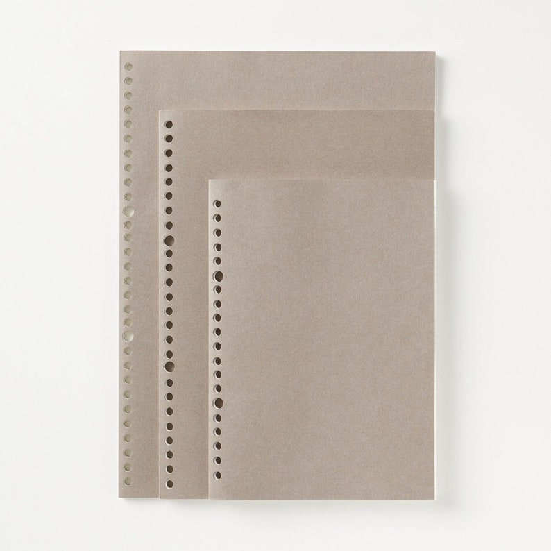 muji grid filler paper loose leaf notepad b5 a4 a5 etsy