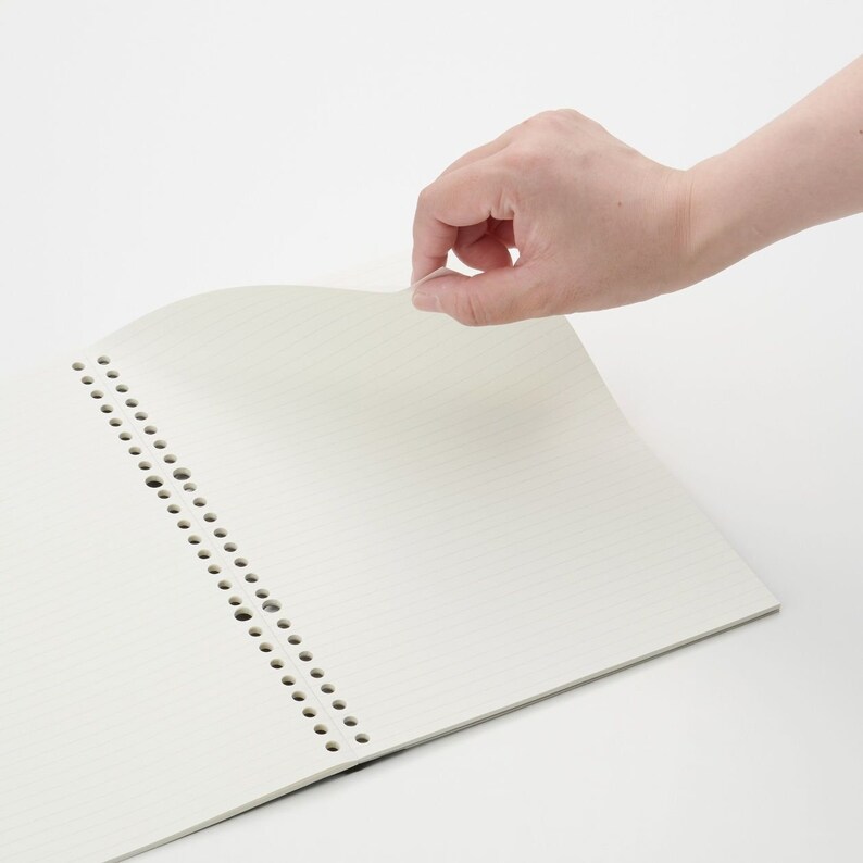 muji ruled filler paper loose leaf notepad b5 a4 a5 etsy