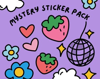 Mystery Sticker Pack | Mystery Gift Bag | Stationary Sticker Pack | Junk Journaling Stickers | Stickers for Journaling | Crafter Stickers