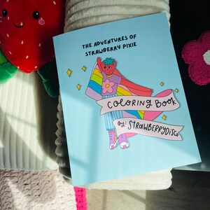 Adventures of Strawberry Pixie Coloring Book | Adult Coloring Book | Fun Activity Coloring Book | Strawberry Coloring Book for Adults