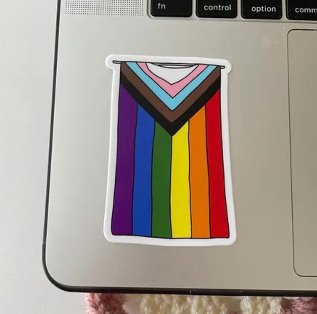 Progress Pride Flag Sticker Pride Flag Sticker Rainbow Sticker Queer ...
