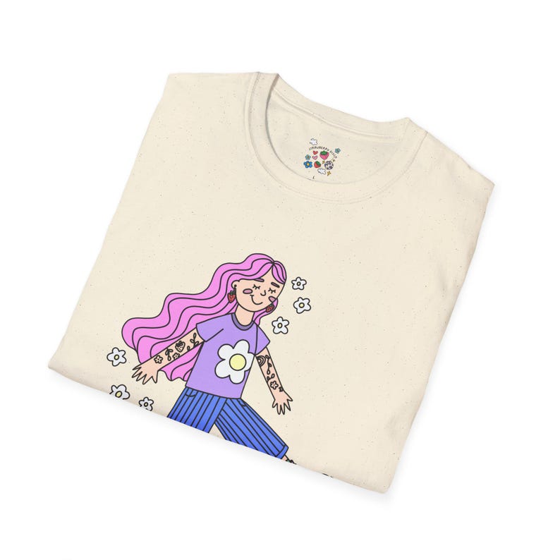 Retro Roller Skater T-Shirt, Vintage Vibe Tee, Fun Graphic Shirt, Gift for Her, Summer Style, Casual Wear, Festival Fashion image 8