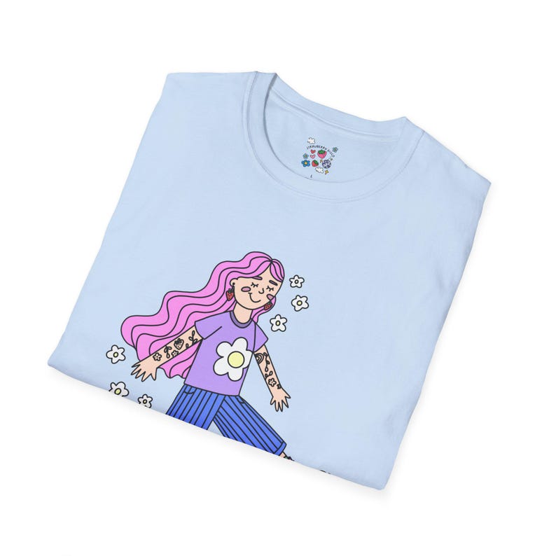 Retro Roller Skater T-Shirt, Vintage Vibe Tee, Fun Graphic Shirt, Gift for Her, Summer Style, Casual Wear, Festival Fashion image 10
