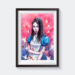Alice Madness Returns Giclée Print Fanart Watercolor