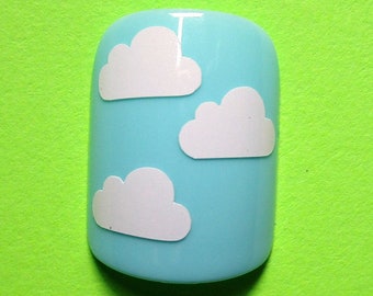 Cloud nail decals, cloud nail stickers, cloud nail art, cloud vinyl nail decals, cloud vinyl nail stickers, cloud vinyl nail art, nail art
