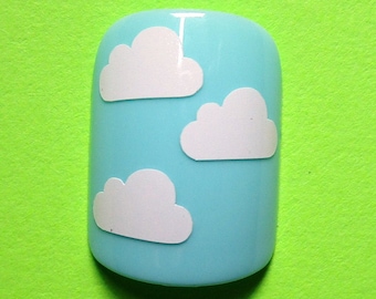Cloud Nail Decals, Vinyl Stickers, Weather Nail Art