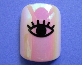 Malutkie naklejki na paznokcie „Złe oko”, małe wodoodporne naklejki winylowe do manicure i pedicure