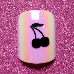 Décalcomanies pour ongles cerise, stickers art pour ongles fruits (50/100 pièces)