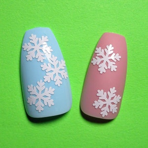 Winter nails, Snowflake nail decals, snowflake nail stickers, snowflake nail art, nail art decals, nail art, nail stickers, nail decals