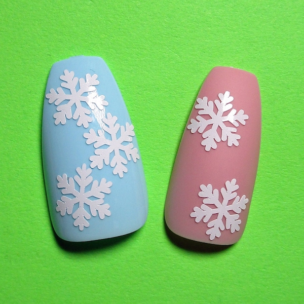 Snowflake Nail Decal Etsy