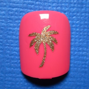 Glitter Palm tree vinyl nail decals, vacation gifts, palm tree nail decals, palm tree nail art, palm tree nail stickers, beach nail decals