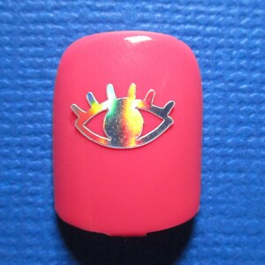 Rainbow Holo Evil Eye vinyl nail decals, eye nail stickers, evil eye nail art, evil eye nail decals, eye nail decals stickers, nail art
