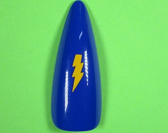 Lightning Bolt Vinyl Nail Decals, Thunder Nail Art Stickers