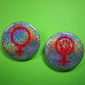 Feminist pin, Feminist button, Venus feminist power fist symbol button, woman power button, girl power gifts, feminist button pin