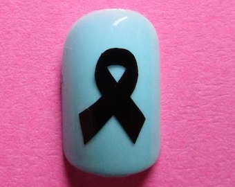 Small Cancer Awareness Ribbon nail art stickers, vinyl decals for diy manicure