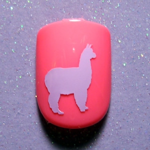 Alpaca Llama nail decals, alpaca nail stickers, alpaca nail art, alpaca vinyl nail decals, alpaca nail art stickers, alpaca nail art decals