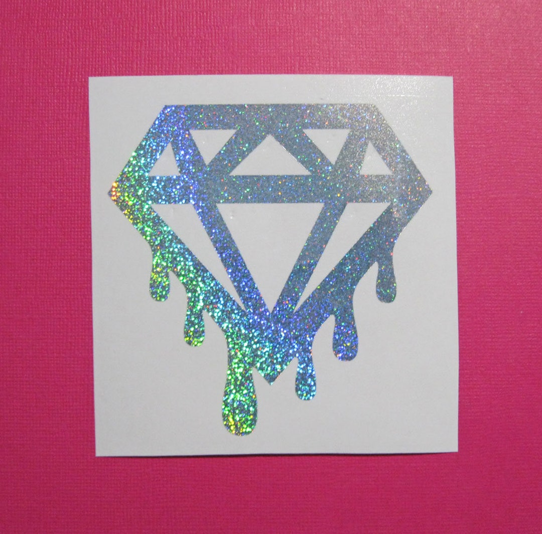 Dripping Diamonds Vinyl Decal, Diamond Sticker Decal, Drippy Diamond