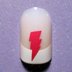 Lightning bolt nail decals, bolt nail stickers, thunder bolt nail art, nail decals, nail stickers, nail art stickers, bolt nail art decals