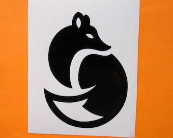 Fox Vinyl Decal Sticker, Laptop, Car, Tumbler