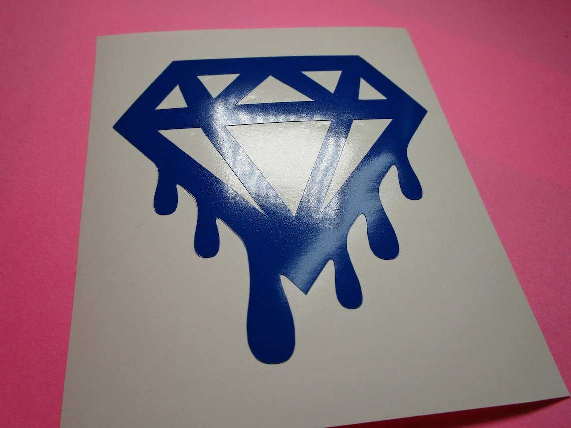Dripping Diamonds Vinyl Decal Diamond Sticker Decal Drippy Etsy