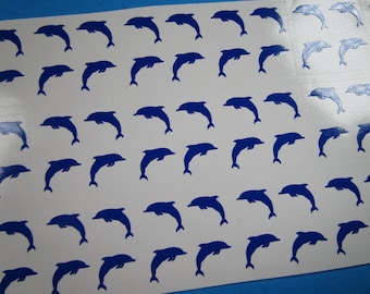 Small Dolphin nail stickers, waterproof vinyl decals for diy manicure or pedicure