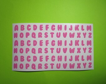 Kawaii Alphabet Vinyl Nail Decals, Small Letter Nail Art Stickers for manicure or pedicure