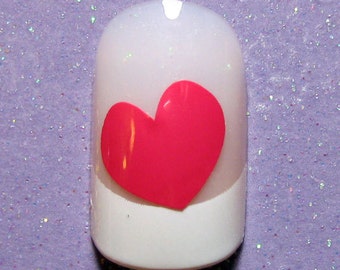 Kleines Herz Vinyl Nagel Aufkleber, Nail Art Sticker für Maniküre oder Pediküre
