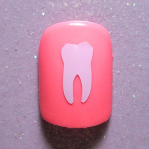 Zahnnagel Aufkleber, glänzende Vinylaufkleber