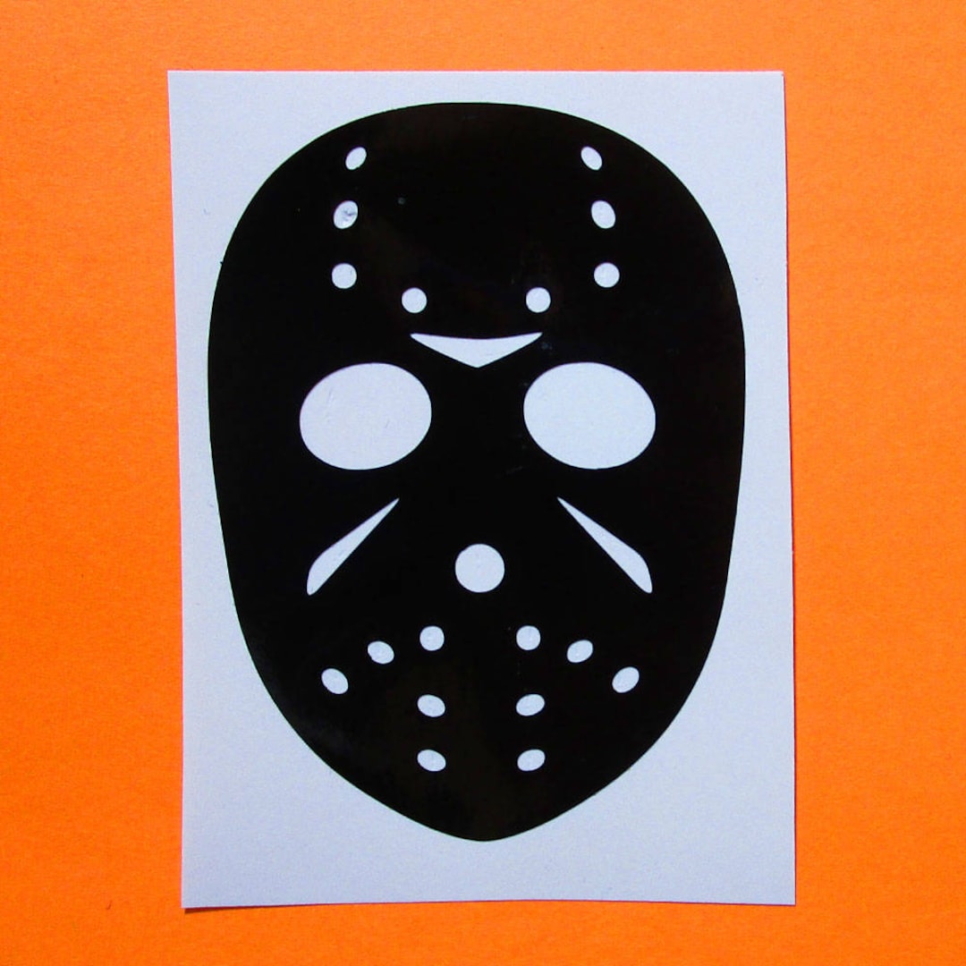 HOCKEY Mask Decal, Goalie Mask Decal, Hockey Mask Sticker Decal