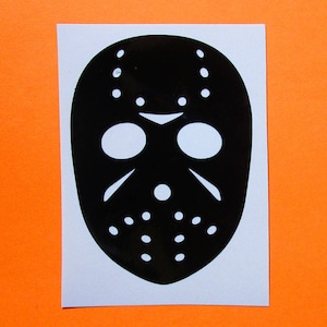 HOCKEY mask decal, goalie mask decal, Hockey mask sticker decal, goaltender mask decal, decal for car,decal for tumbler, halloween stickers