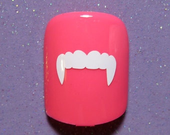 Small Vampire Teeth Fangs Vinyl Nail Decal Stickers for DIY nails