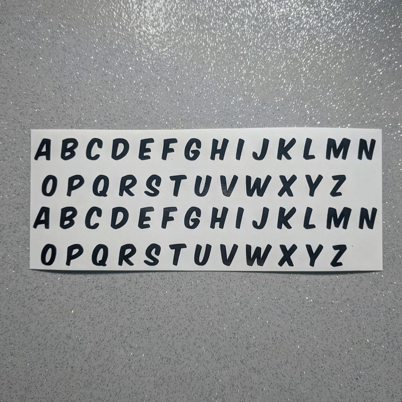 Nail decal letters set of 52 alphabet letters nail stickers Etsy